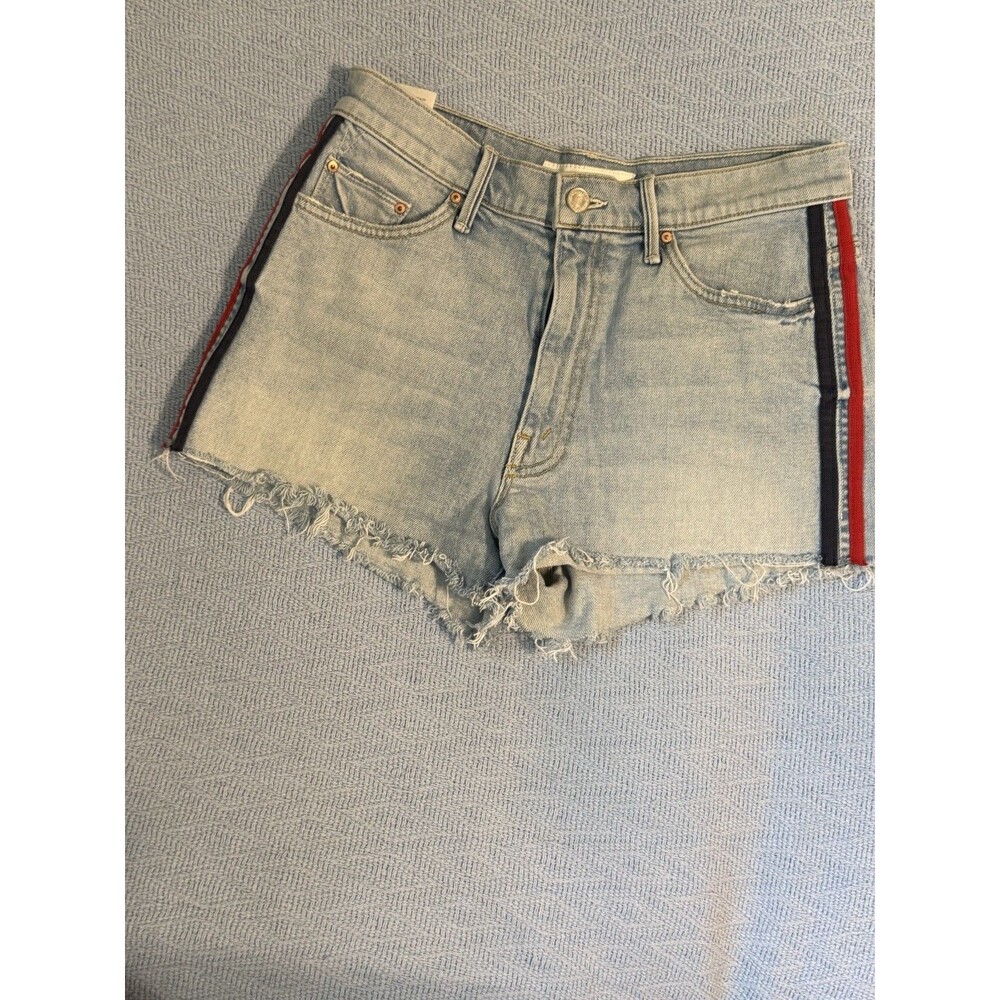 MOTHER superior easy does it denim Jean shorts  racer size 25